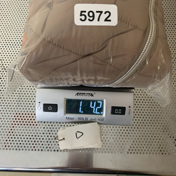 Susan Graver Womens XL Quilted Jacket Ponte Side Panels Zip Pockets Tan Puffer - Picture 14 of 14